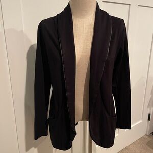 Lyssé Black Women's Jacket with faux leather detail